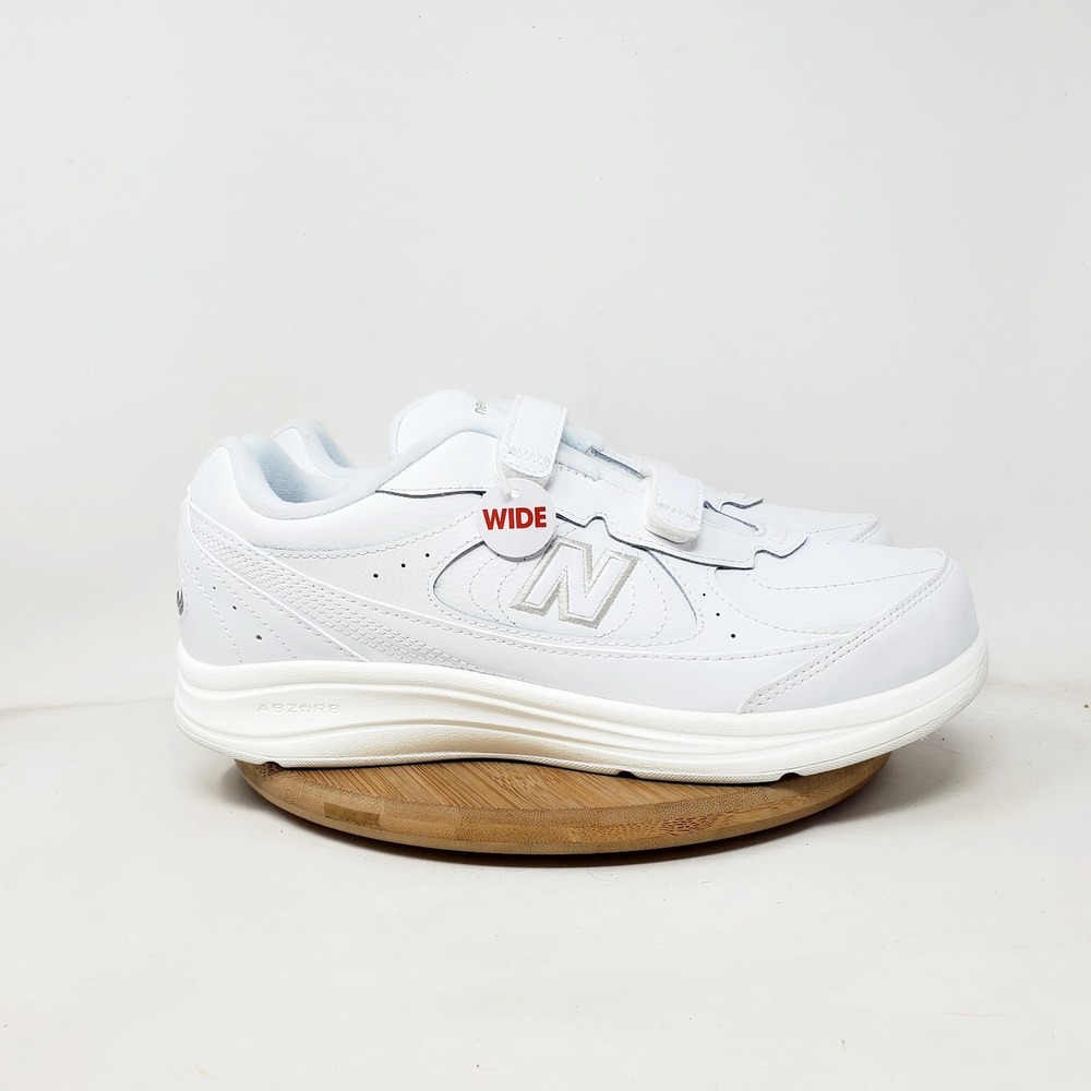 New‎ Balance 577 Shoes Mens 8.5 4E WIDE White Classic Straps Comfort Sneaker